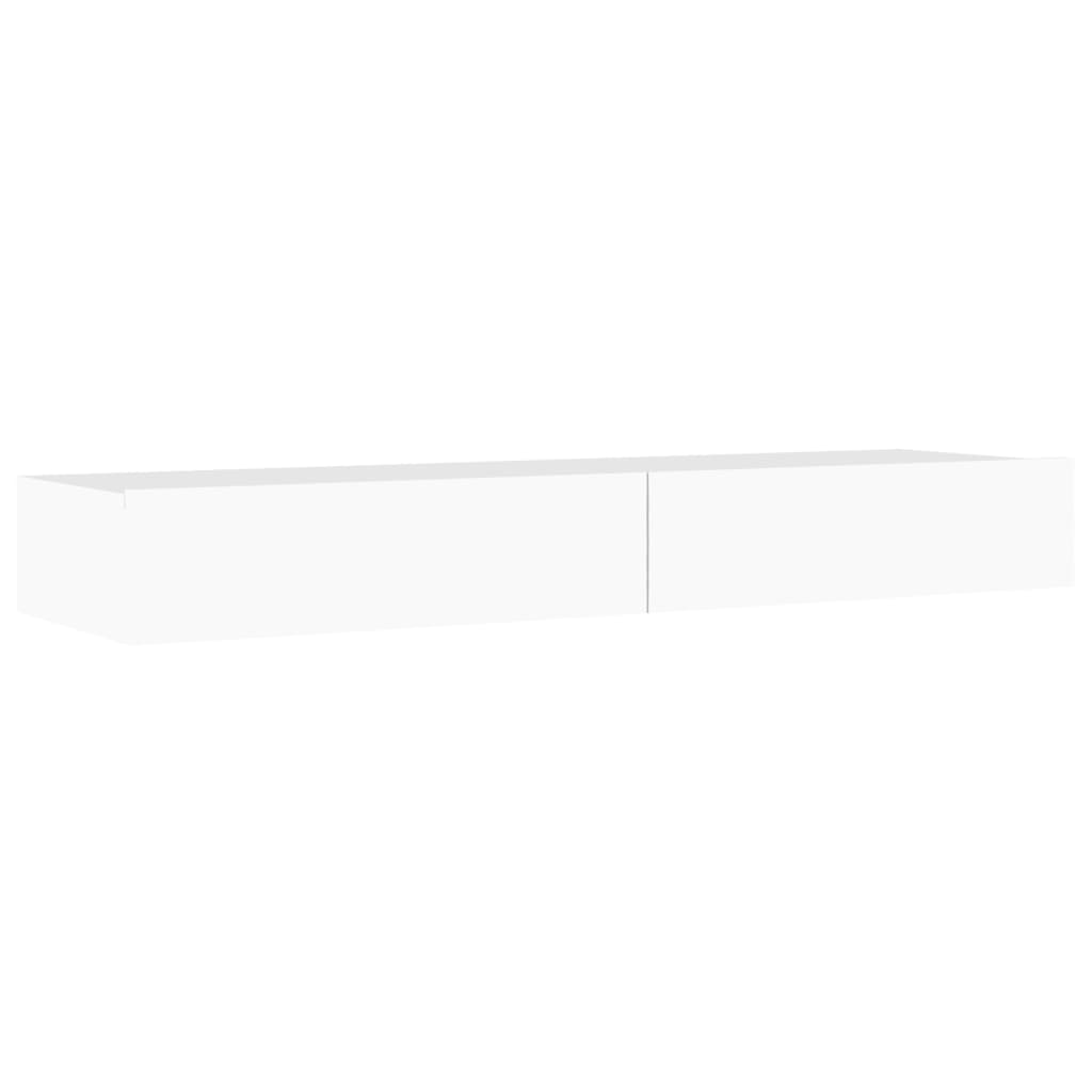 vidaXL TV-Schrank mit LED-Leuchten Weiß 120x35x15,5 cm