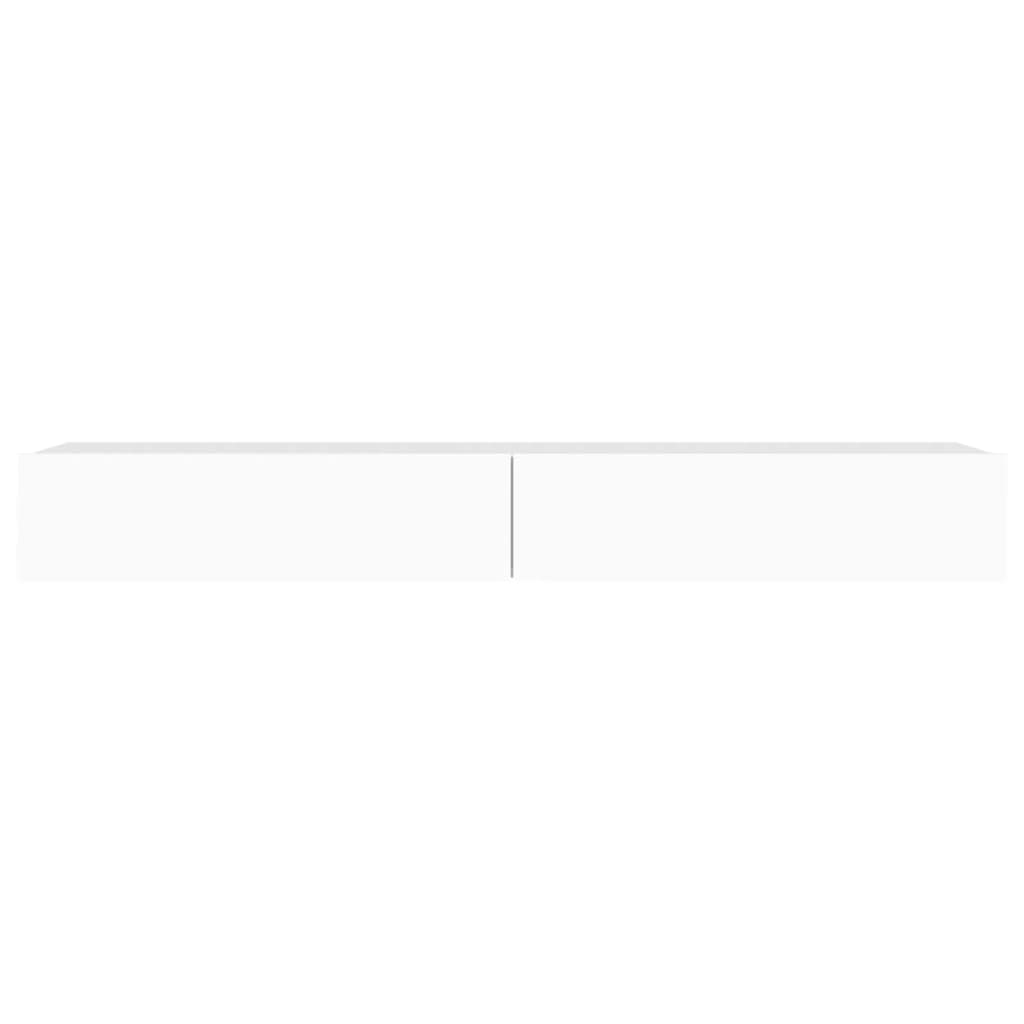 vidaXL TV-Schrank mit LED-Leuchten Weiß 120x35x15,5 cm