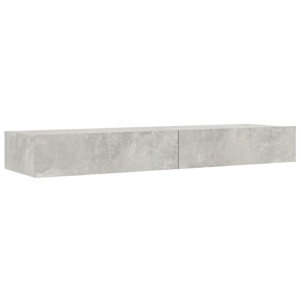 vidaXL TV-Schrank mit LED-Leuchten Betongrau 120x35x15,5 cm
