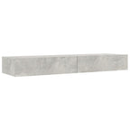 vidaXL TV-Schrank mit LED-Leuchten Betongrau 120x35x15,5 cm