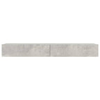 vidaXL TV-Schrank mit LED-Leuchten Betongrau 120x35x15,5 cm
