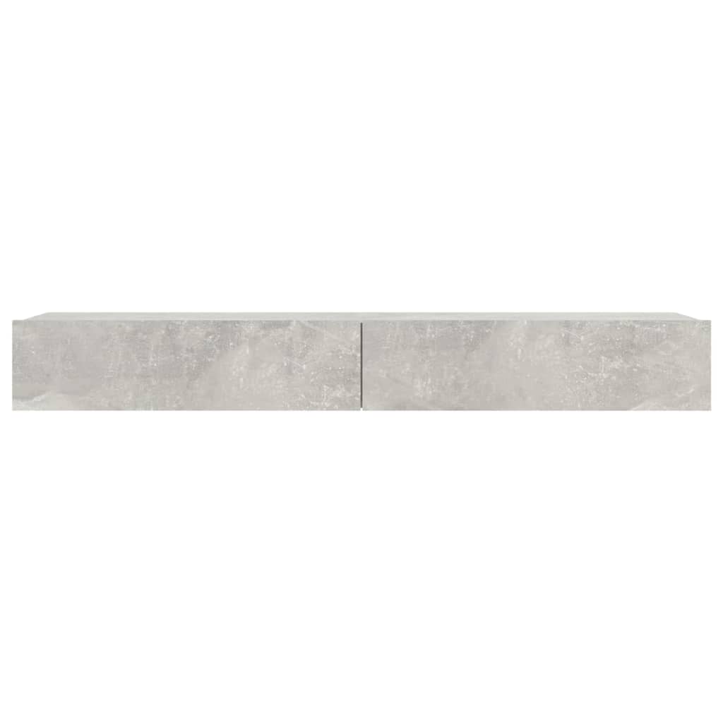 vidaXL TV-Schrank mit LED-Leuchten Betongrau 120x35x15,5 cm