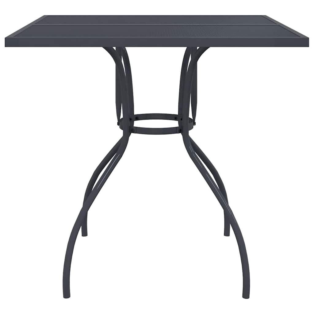 vidaXL Gartentisch Anthrazit 80x80x72,5 cm Stahlgeflecht