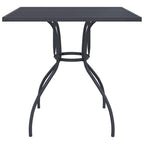 vidaXL Gartentisch Anthrazit 80x80x72,5 cm Stahlgeflecht