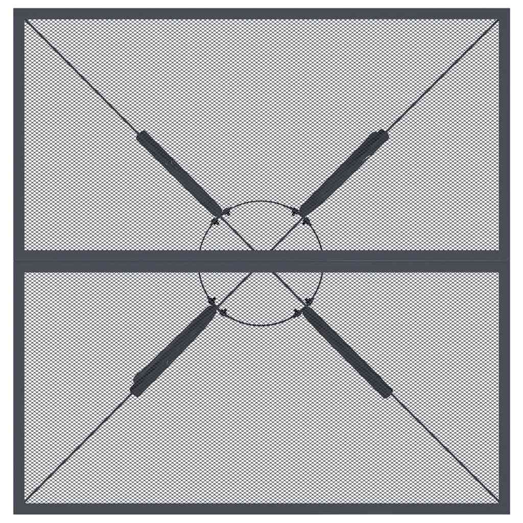 vidaXL Gartentisch Anthrazit 80x80x72,5 cm Stahlgeflecht