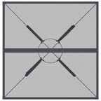vidaXL Gartentisch Anthrazit 80x80x72,5 cm Stahlgeflecht