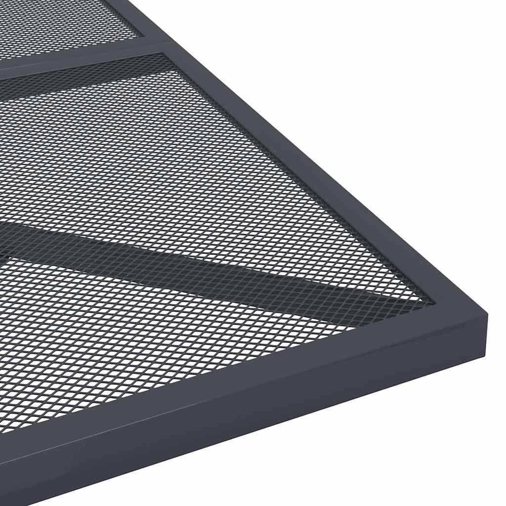 vidaXL Gartentisch Anthrazit 80x80x72,5 cm Stahlgeflecht