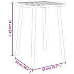 vidaXL Gartentisch Anthrazit 50x50x71 cm Stahl