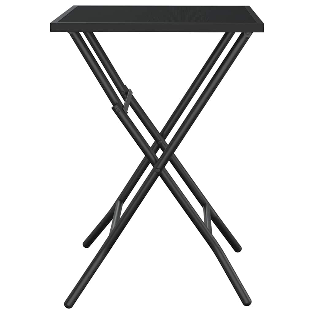 vidaXL Gartentisch Klappbar Anthrazit 50x50x72 cm Stahlgitter