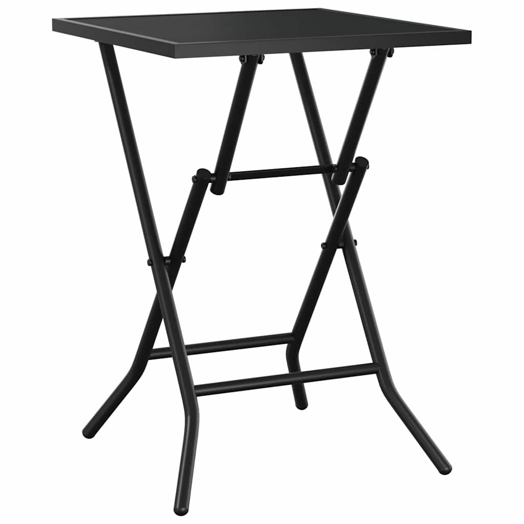 vidaXL Gartentisch Klappbar Anthrazit 50x50x72 cm Stahlgitter