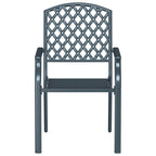 vidaXL Gartenstuhl 4 pcs Anthrazit 56 x 65 x 89 cm Stahl
