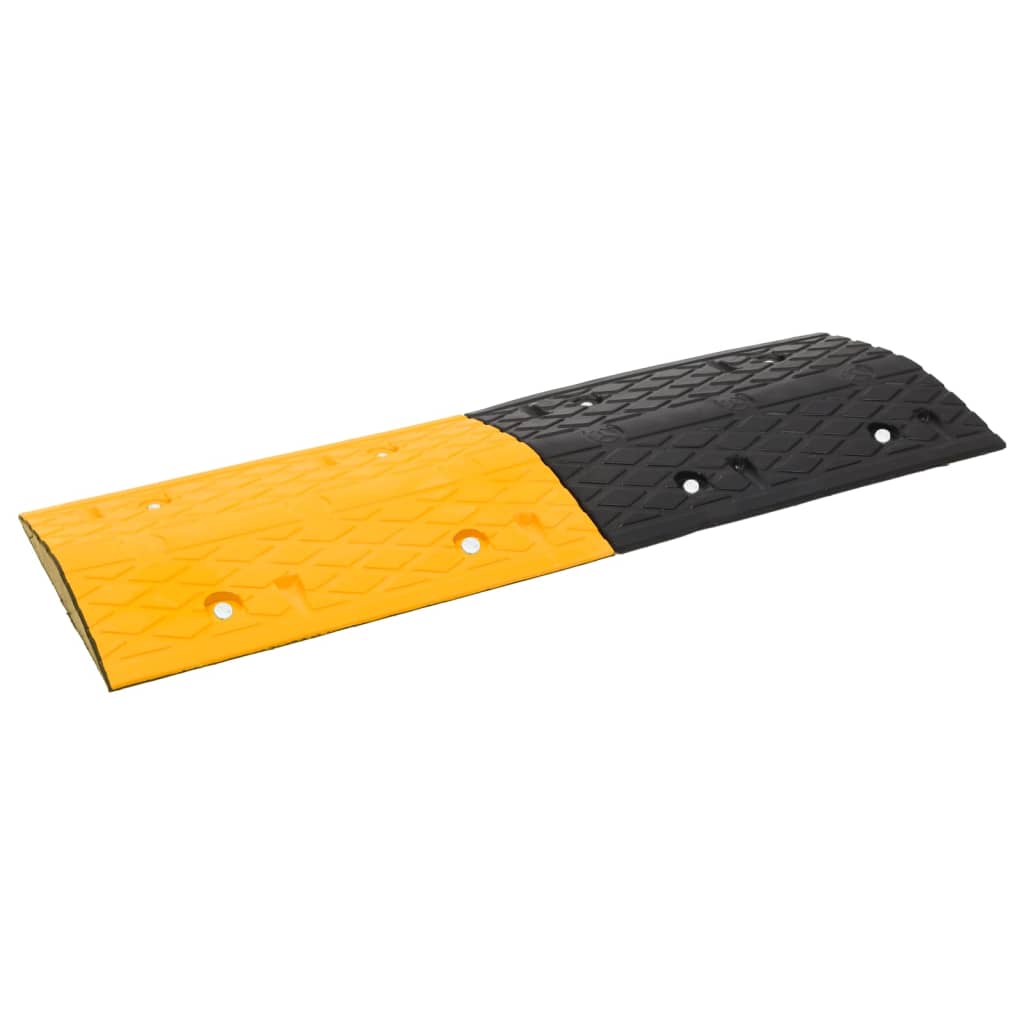 vidaXL Bodenschwellen 3 Stk. Gelb & Schwarz 97x32,5x4 cm Gummi