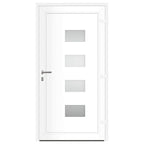 vidaXL Haustür Weiß 100x200 cm Aluminium und PVC