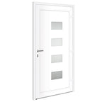 vidaXL Haustür Weiß 100x200 cm Aluminium und PVC