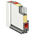 vidaXL Haustür Weiß 100x200 cm Aluminium und PVC