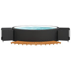 vidaXL Whirlpool-Umrandung Schwarz Poly-Rattan und Massivholz Akazie