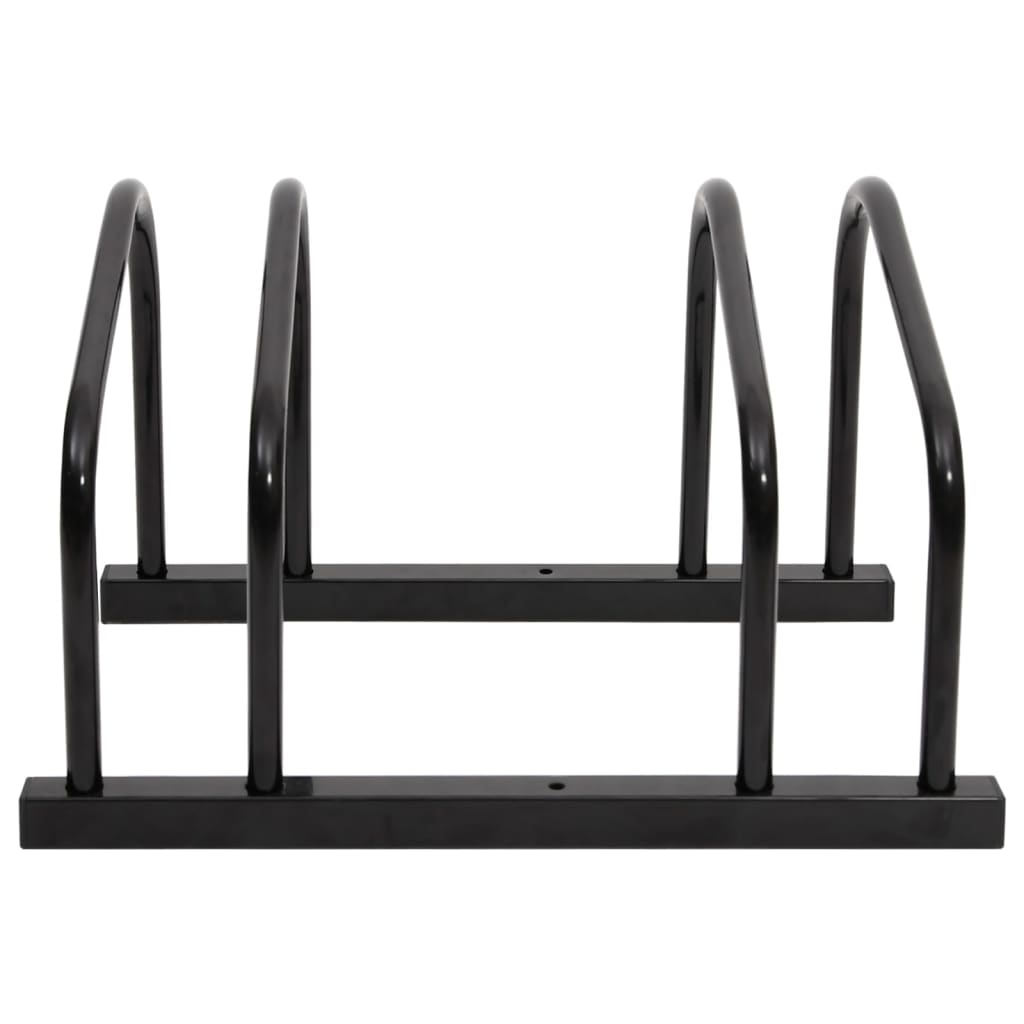 vidaXL Fahrradständer für 2 Fahrräder Schwarz Stahl