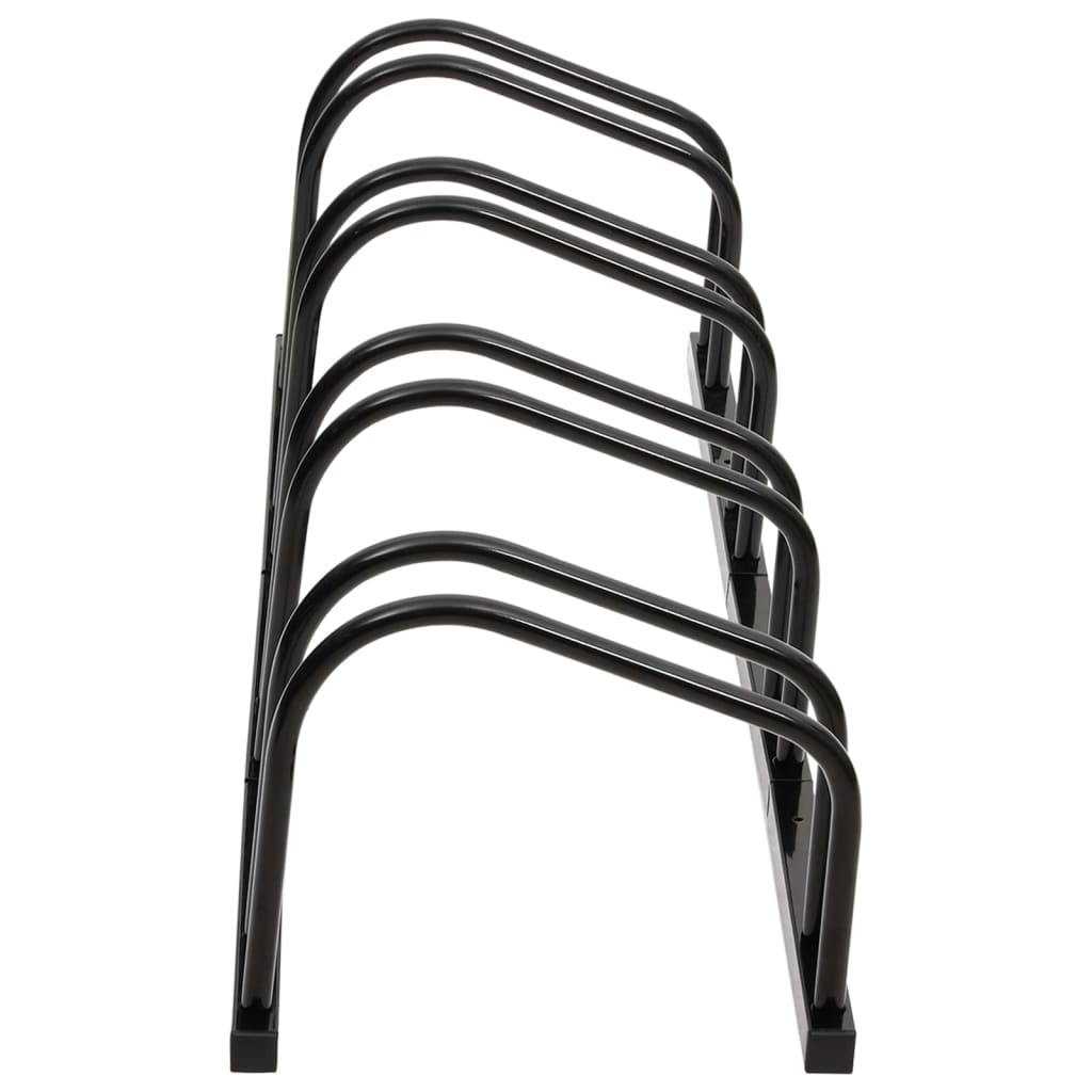 vidaXL Fahrradständer für 4 Fahrräder Schwarz Stahl