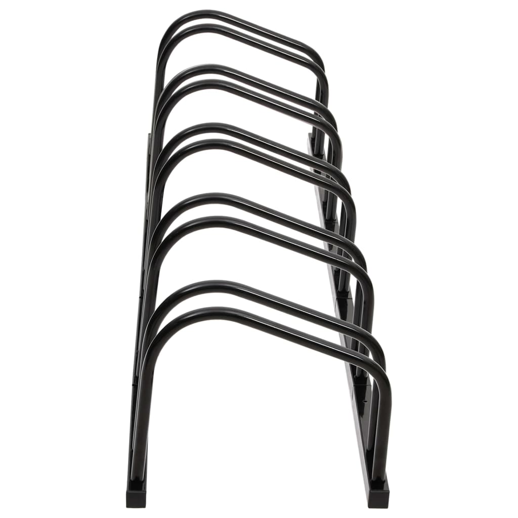 vidaXL Fahrradständer für 5 Fahrräder Schwarz Stahl
