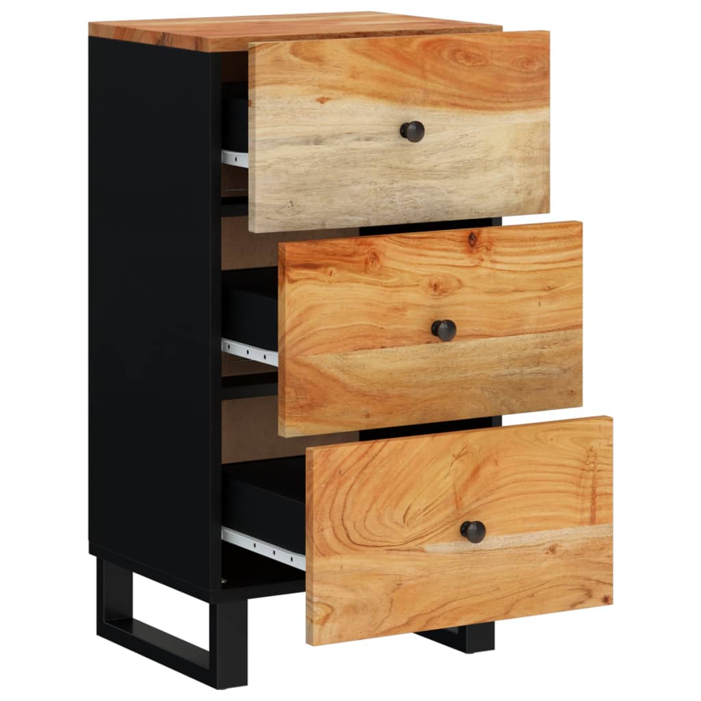 vidaXL Sideboard mit 3 Schubladen 40x33,5x75 cm Massivholz Akazie