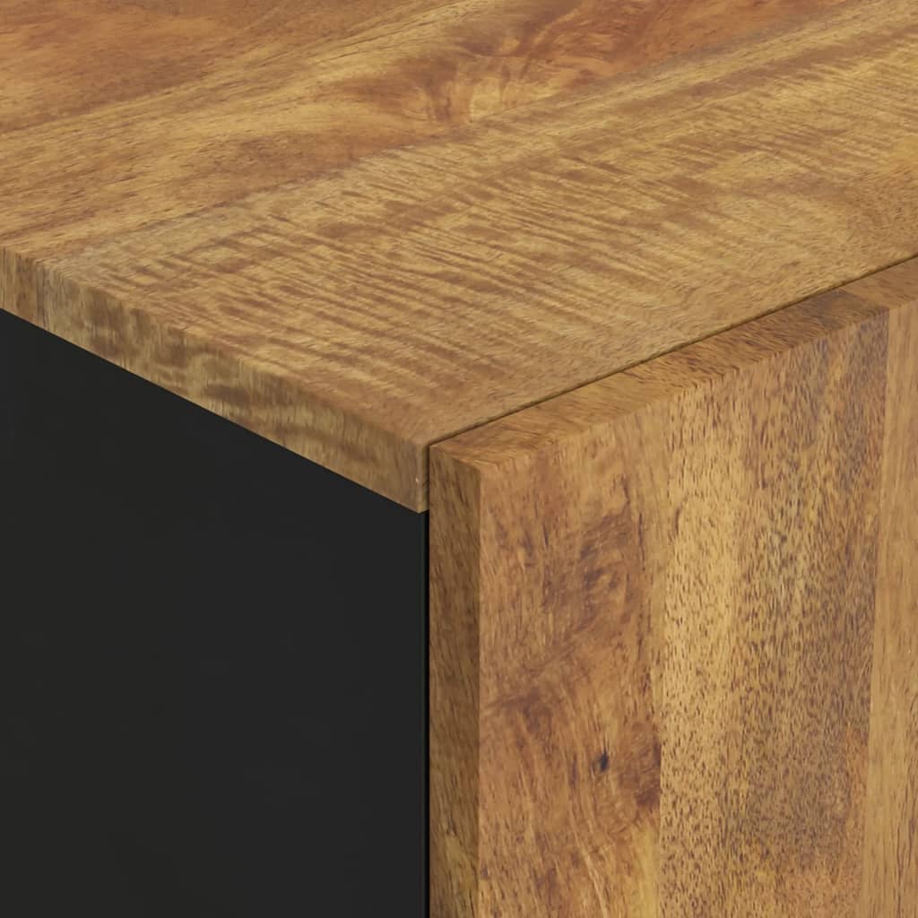 vidaXL Highboard mit Schublade 60x33x100 cm Massivholz Mango & Eisen
