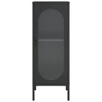 vidaXL Sideboard Schwarz 40x35x105 cm Glas und Stahl