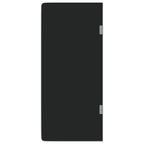 vidaXL Urinal-Trennwand Wandmontage Schwarz 90x40 cm Hartglas