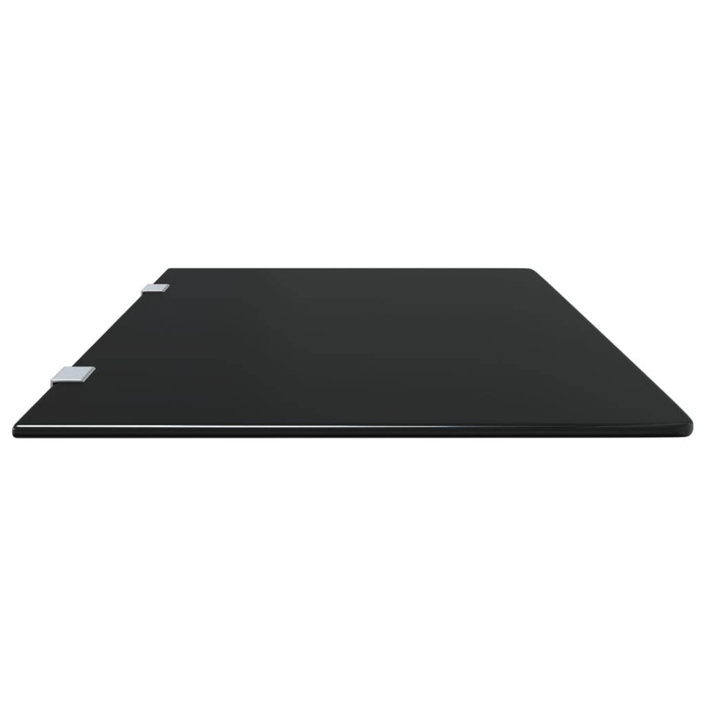 vidaXL Urinal-Trennwand Wandmontage Schwarz 90x40 cm Hartglas