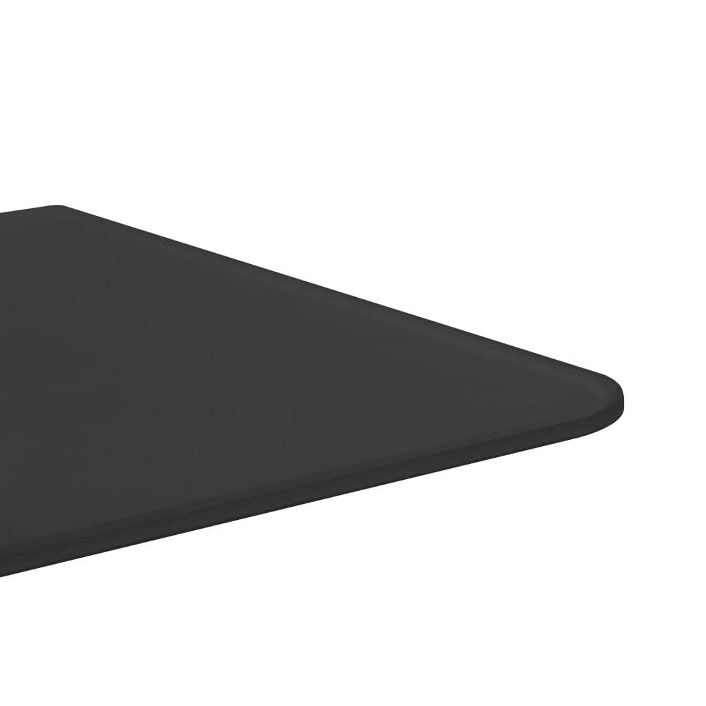 vidaXL Urinal-Trennwand Wandmontage Schwarz 90x40 cm Hartglas