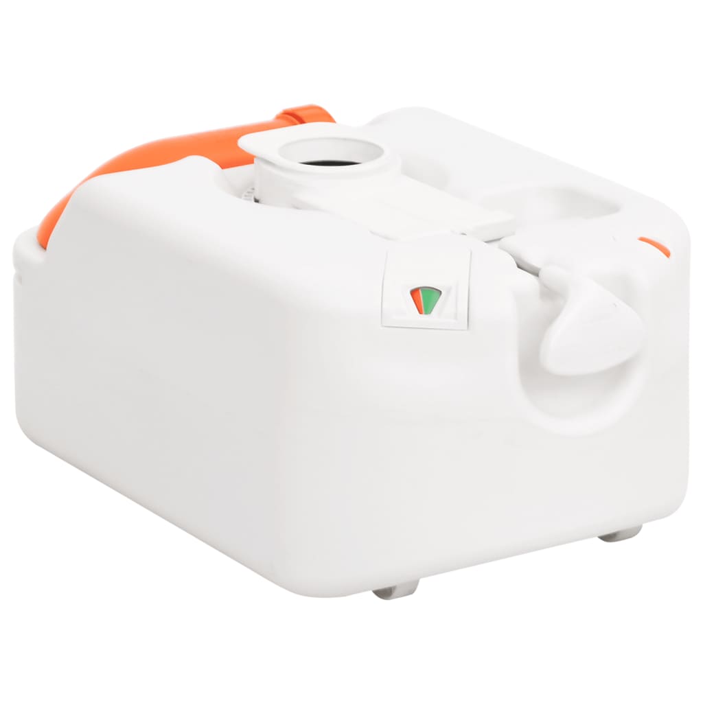 vidaXL Camping-Einbautoilette Weiß 24+17 L HDPE & Stahl