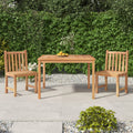 vidaXL 3-tlg. Garten-Essgruppe Massivholz Teak