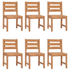 vidaXL Gartenstühle 6 Stk. Massivholz Teak