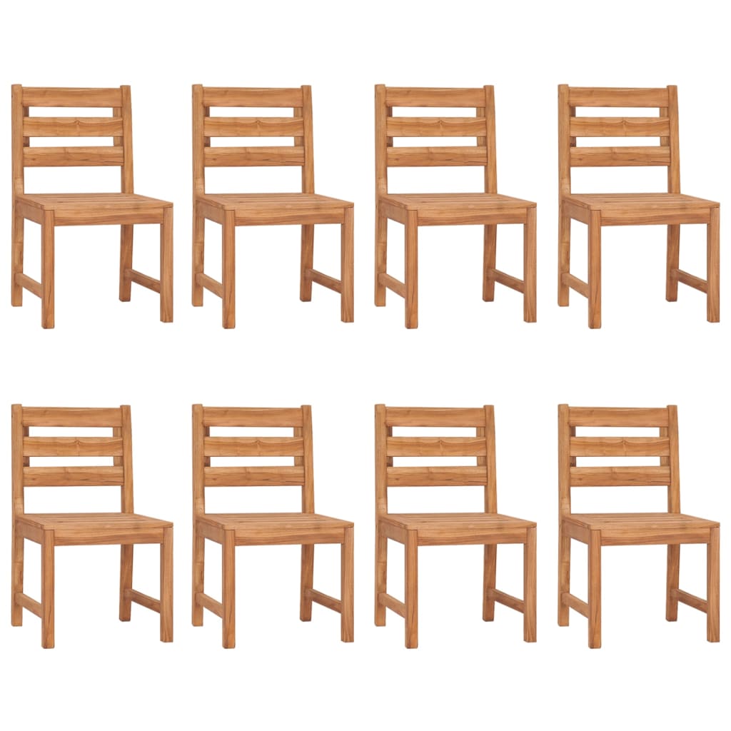 vidaXL Gartenstühle 8 Stk. Massivholz Teak