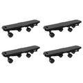 vidaXL Transportroller mit 4 Rollen 4 Stk. Schwarz Polypropylen 170 kg