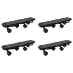 vidaXL Transportroller mit 4 Rollen 4 Stk. Schwarz Polypropylen 170 kg