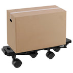 vidaXL Transportroller mit 4 Rollen 6 Stk. Schwarz Polypropylen 170 kg