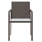 vidaXL Gartenstühle mit Kissen 2 Stk. Braun 56x59x84 cm Poly Rattan