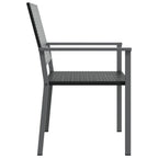 vidaXL Gartenstühle 2 Stk. Schwarz 54x62,5x89 cm Poly Rattan