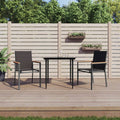 vidaXL Gartenstühle 2 Stk. Schwarz 55x61,5x90 cm Textilene und Stahl