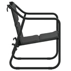 vidaXL 3-tlg. Garten-Lounge-Set mit Kissen Anthrazit Stahl