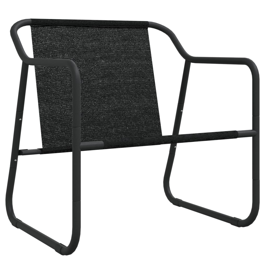 vidaXL 3-tlg. Garten-Lounge-Set mit Kissen Anthrazit Stahl