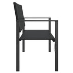 vidaXL Gartenbank 2-Sitzer Schwarz Poly Rattan