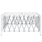 vidaXL Gartentisch Weiß 70x70x34 cm Gewebe