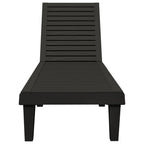 vidaXL Sonnenliege Schwarz 155x58x83 cm Polypropylen