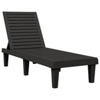 vidaXL Sonnenliegen 2 Stk. Schwarz 155x58x83 cm Polypropylen