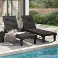 vidaXL Sonnenliegen 2 Stk. Schwarz 155x58x83 cm Polypropylen