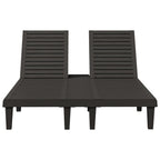 vidaXL Doppel-Sonnenliege Schwarz 155x138x83 cm Polypropylen