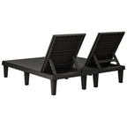 vidaXL Doppel-Sonnenliege Schwarz 155x138x83 cm Polypropylen