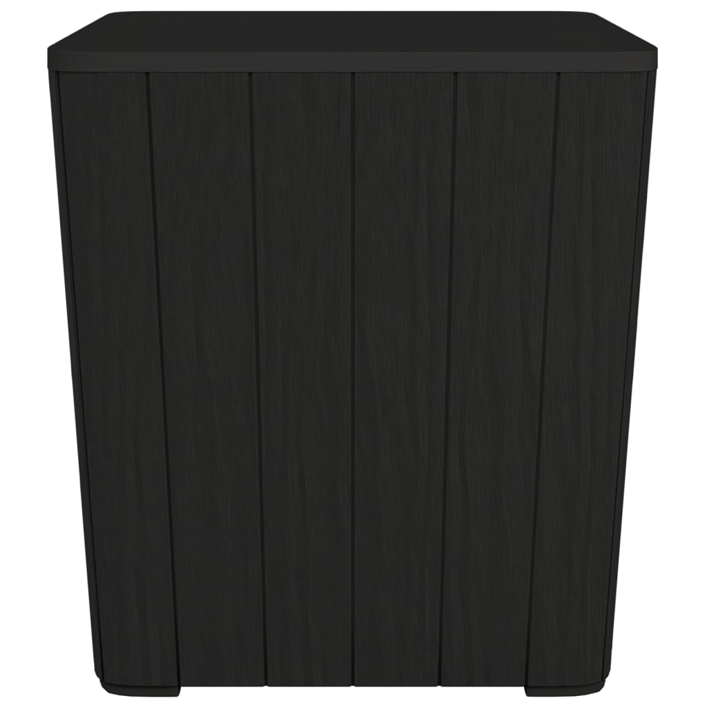 vidaXL Gartentisch mit Abnehmbarer Tischplatte Schwarz Polypropylen