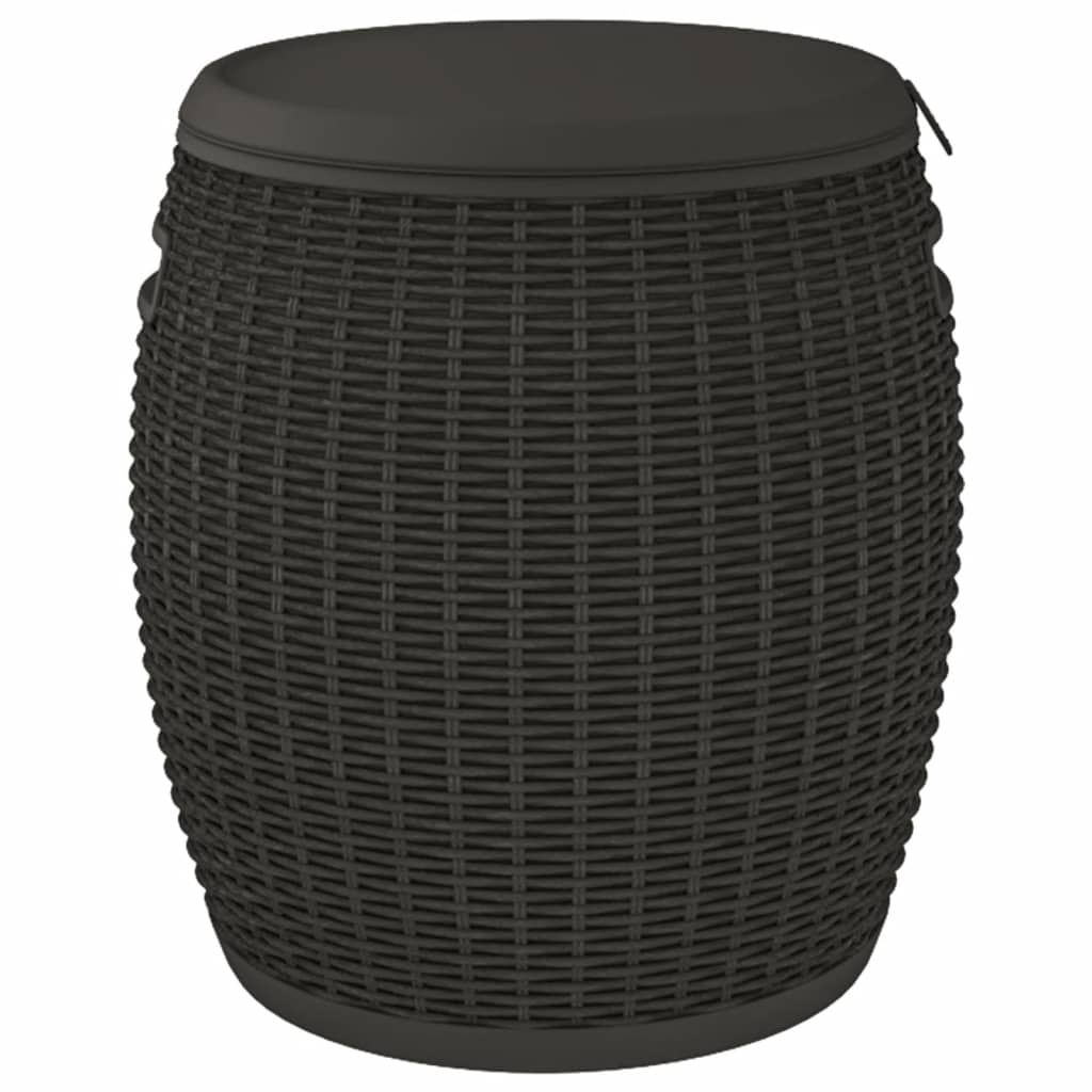 vidaXL 4-in-1 Gartenbox Schwarz Polypropylen